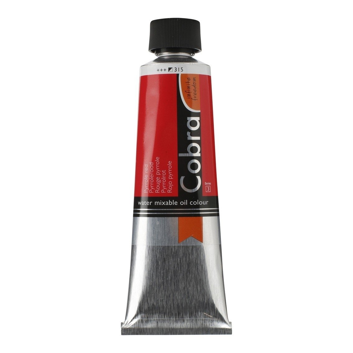 Cobra Artist Water Mixable Oil Colours - Pyrrole Red 315-40ml Tube - No Thinners - Artistic Quality Pigment