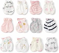 Baby Mittens for Newborn (0–6 Months), 100% Soft Cotton Anti Scratch Gloves, Elastic Wrist,