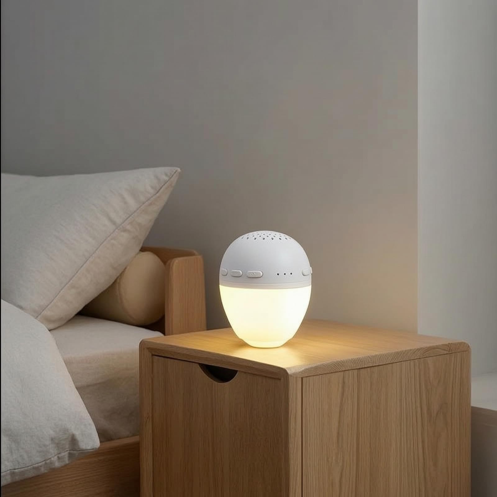 Altoparlante con Macchina Del Rumore Bianco LED Cassa con Luce Compatta Generatore di Rumore Bianco per Neonati, ulti, Scrivania