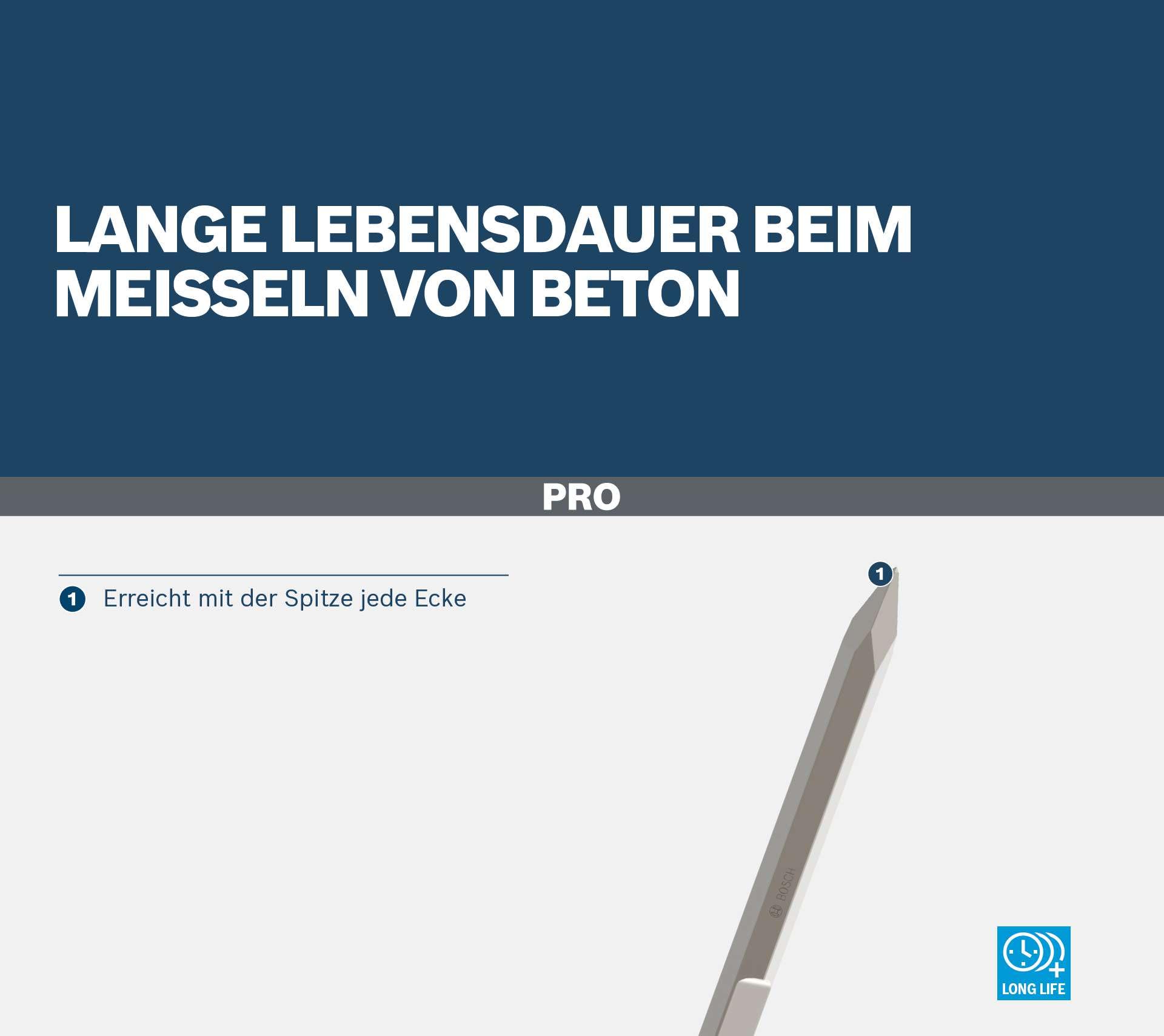 Bosch 1x Burin pointu PRO Hex 28-4C (pour Béton, Brique, Ø mm, Professional Accessoire Brise-béton)