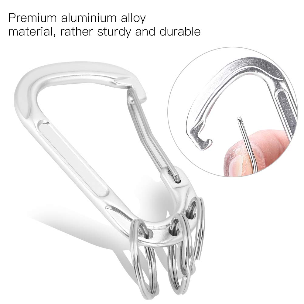 Moschettone In Alluminio 7075 Per Arrampicata, 25KN, Vite, Leggero E Compatto, Certificato CE (Rosso)