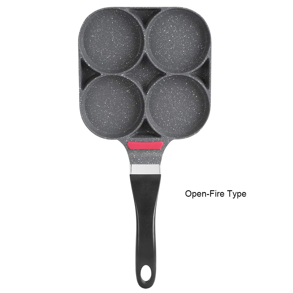 Kitchen Breakfast Pancake Cooking Pan, Aluminum Frying Pan for Egg Hamburger with Anti Scald Handle, Non Stick Coating, Evenly Heated, sturdy and Easy to (Aluminum)