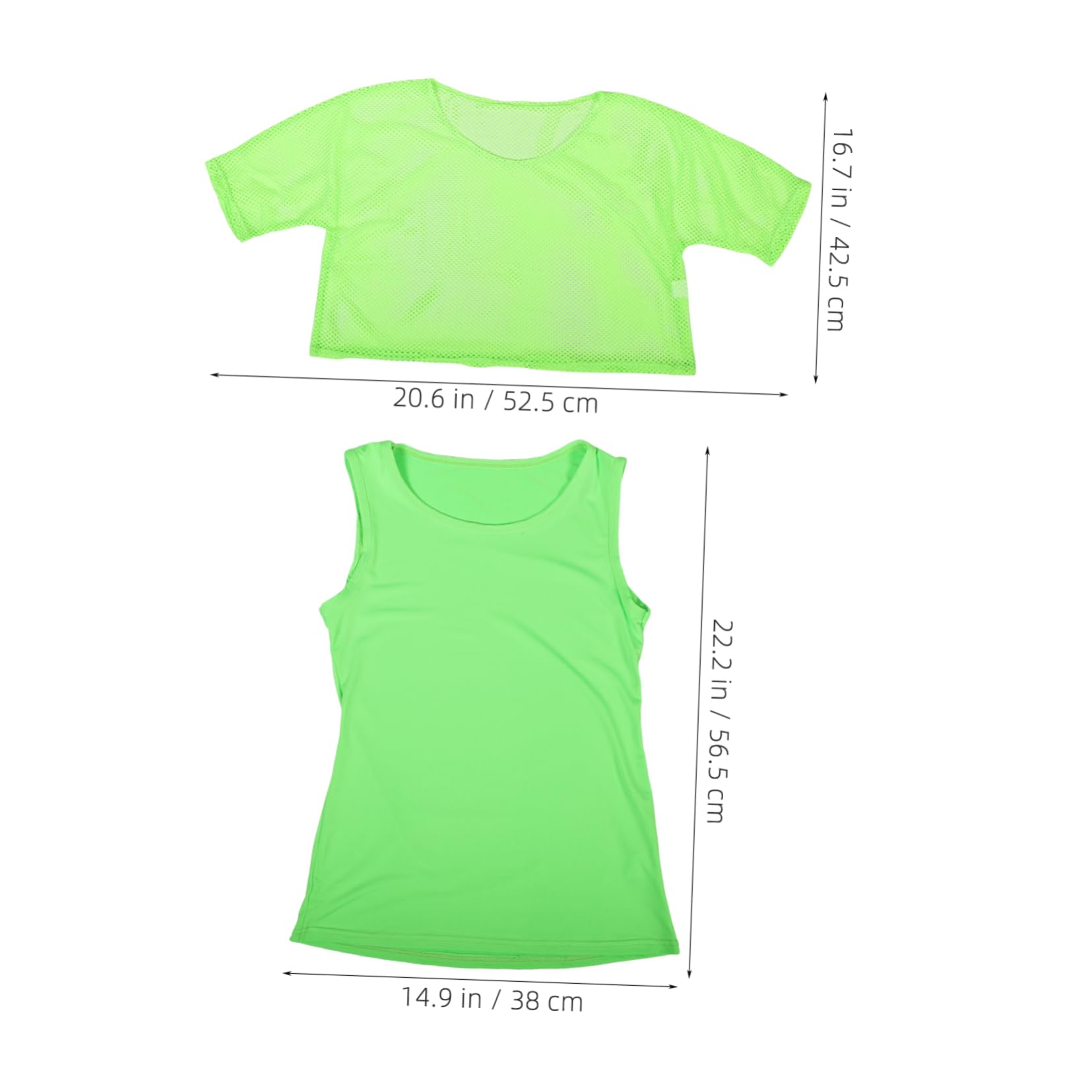 Didiseaon Neon Fishnet Top and Sleeve for Women for Parties Birthday Outfits and Costume Accessories