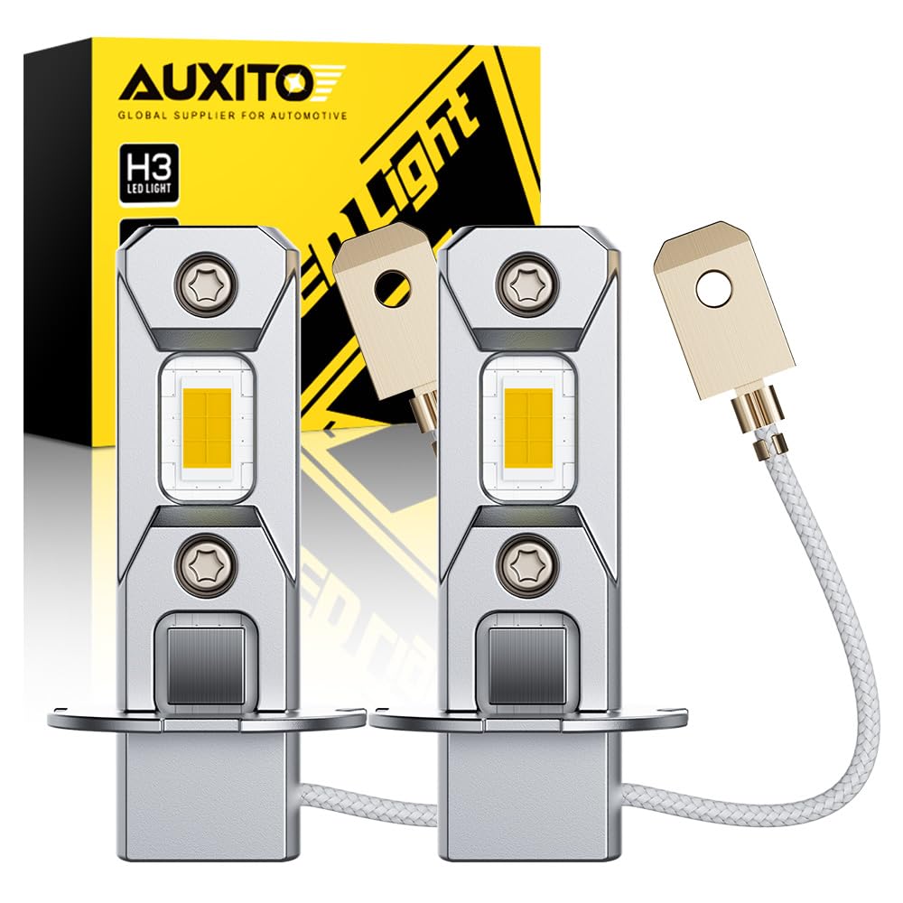 AUXITO h3 led フォグランプ イエロー h3 led 純正ハロゲンサ…