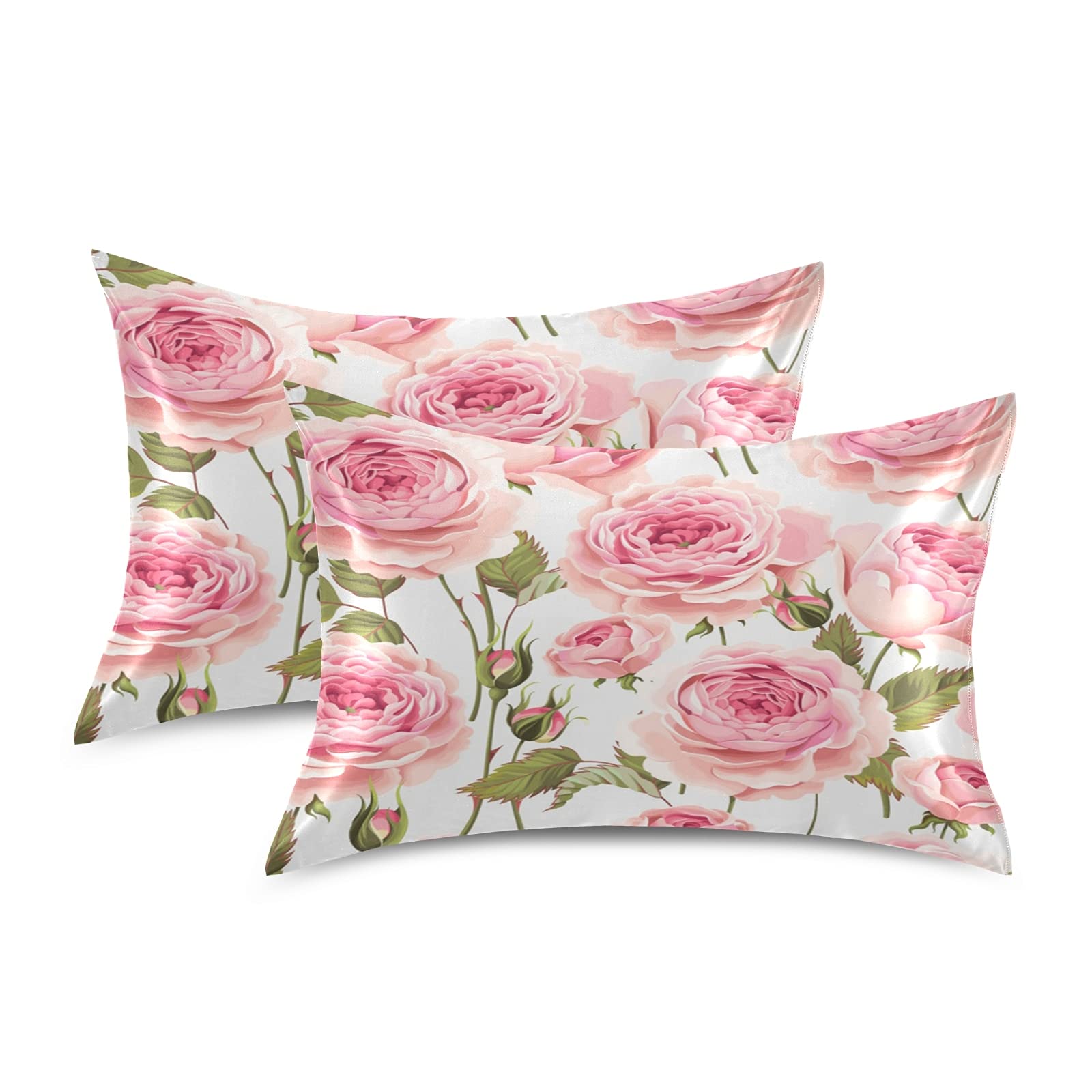 Arte Regalo Fiore Fiore Federe Cuscino Letto, Federa Guanciale Pillowcase In Seta Morbida Per Capelli E Pelle Con Chiusura A Busta Standard/regina/re