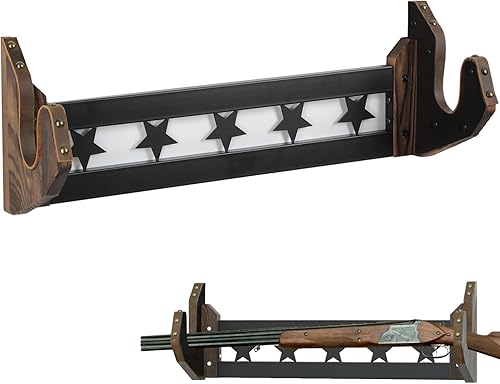 Estante para armas montado en la pared, ganchos horizontales de un solo rifle, soporte de exhibición de arco de armas de fuego para escopeta,