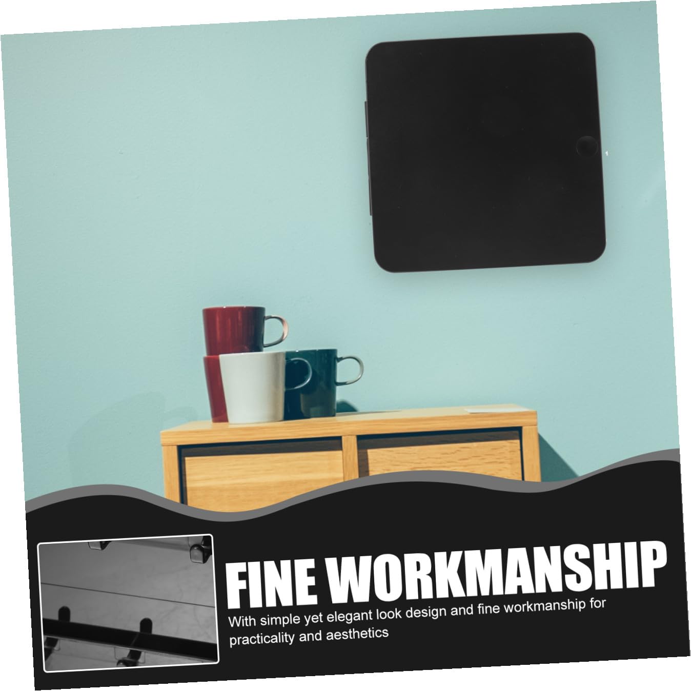 Alipis Appendichiavi da Parete Moderno in Plastica Nero, Portachiavi da Muro Design Elegante e Funzione Decorativa, per Ingresso e Libreria