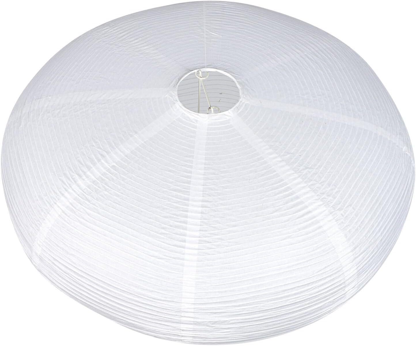 Oval White Paper Pendant Lamp Shade Hanging Japanese Light Cover Replacement Round Ceiling Light Protector for Bedroom Living Room B