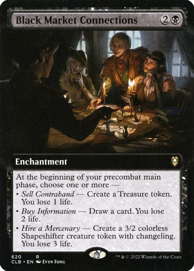Magic: the Gathering - Black Market Connections (620) - Extended Art - Battle for Baldur's Gate