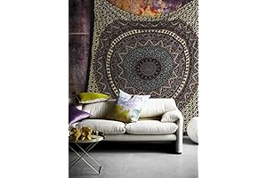 Handmade Wall Tapestry Hippie Psychedelic Lights Mandala
