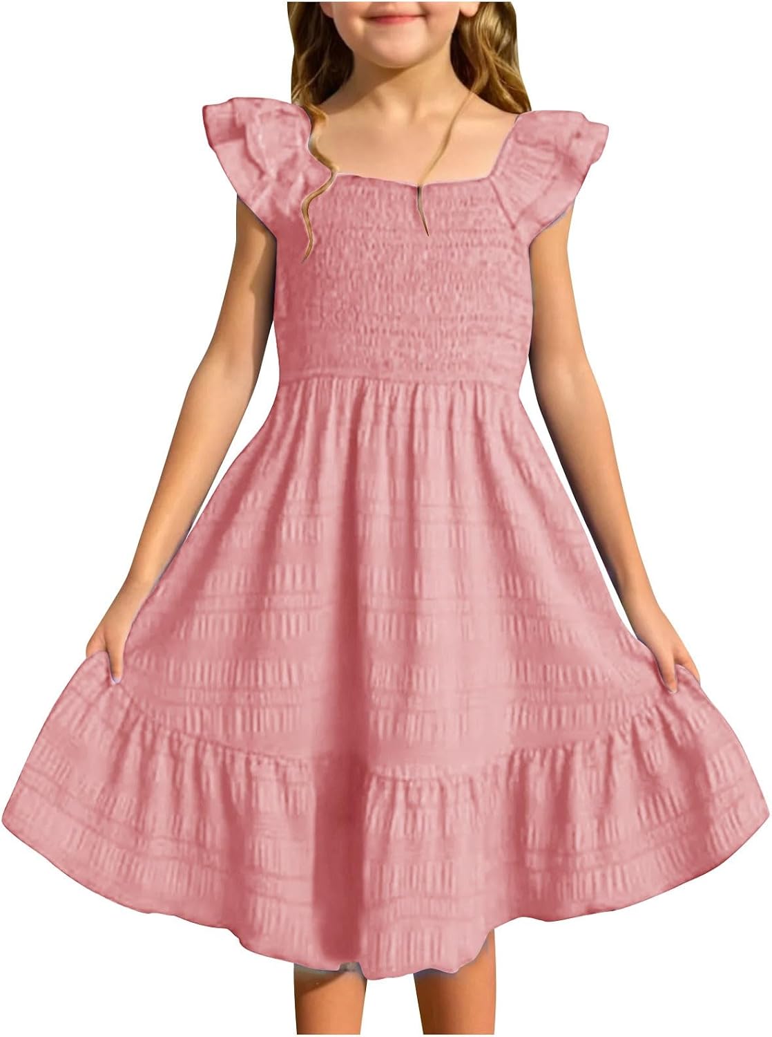 Kids Girls Summer Dresses Cute Double Pleated Ruffle Jamaica | Ubuy