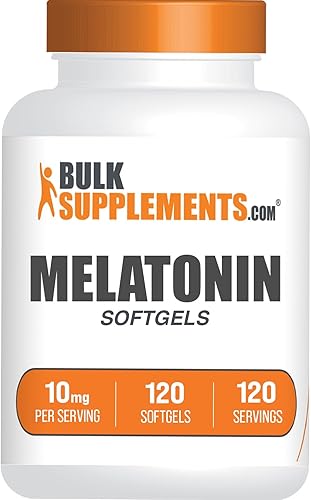 BULKSUPPLEMENTS.COM Melatonina 10 mg cápsulas blandas - Melatonina para adultos, suplemento de melatonina para dormir, pastillas de melatonina - 10