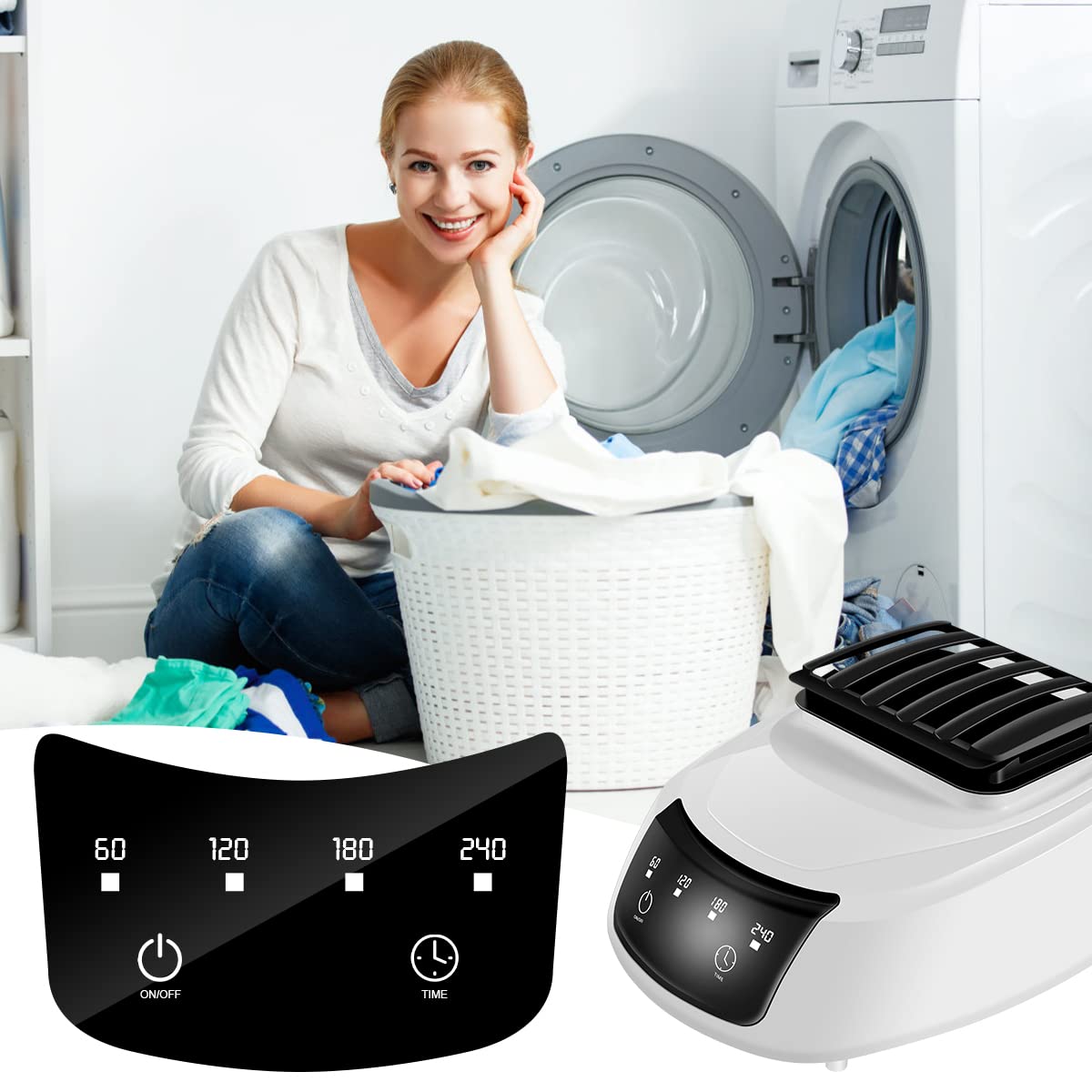 Portable Dryer Clothes 1500w 220v Electric Portable Clothes Dryer, Led ...