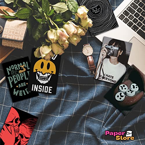 Image of Thepaper9store Dark Grunge Collage kit Aesthetic Room Decor Self Adhesive Wall Posters Kit for Dorm Decoration Room Decor Posters (Set of 100)