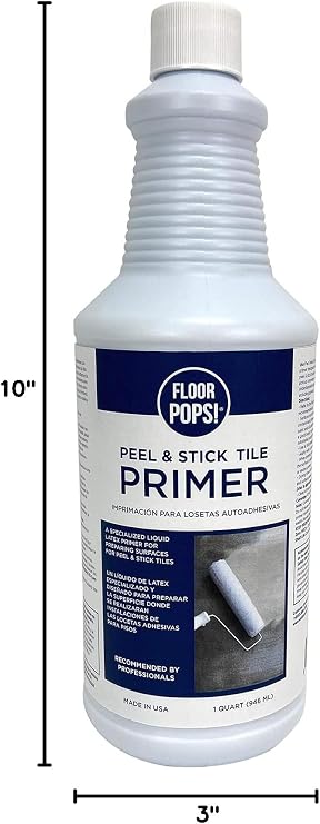 FloorPops FPP4182W Peel Stick Tile Primer, White & Off-White