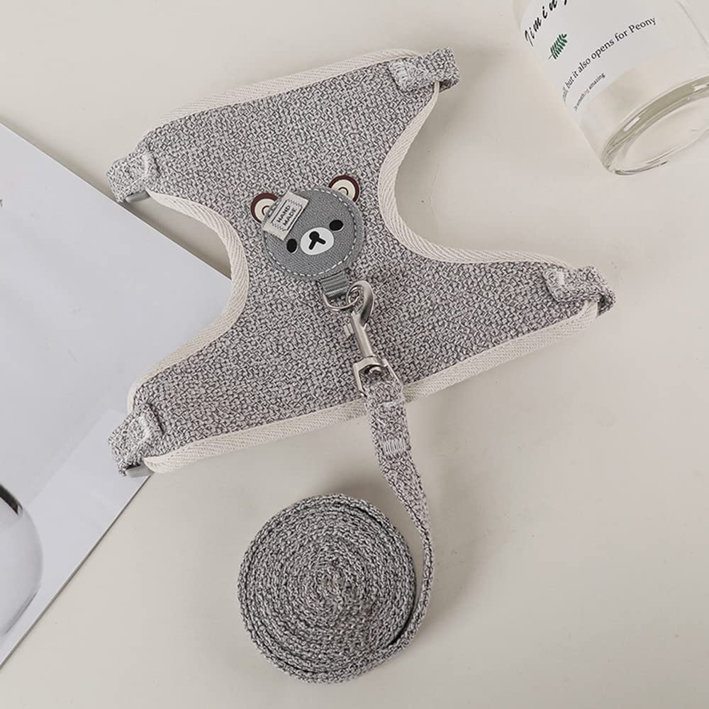 Harnais pour Lapins, Laisse Réglable pour Lapins, Harnais de Lapin Accessoire pour Lapin, Chat, Petit Animal, 27 à 35 cm, 1,20 m