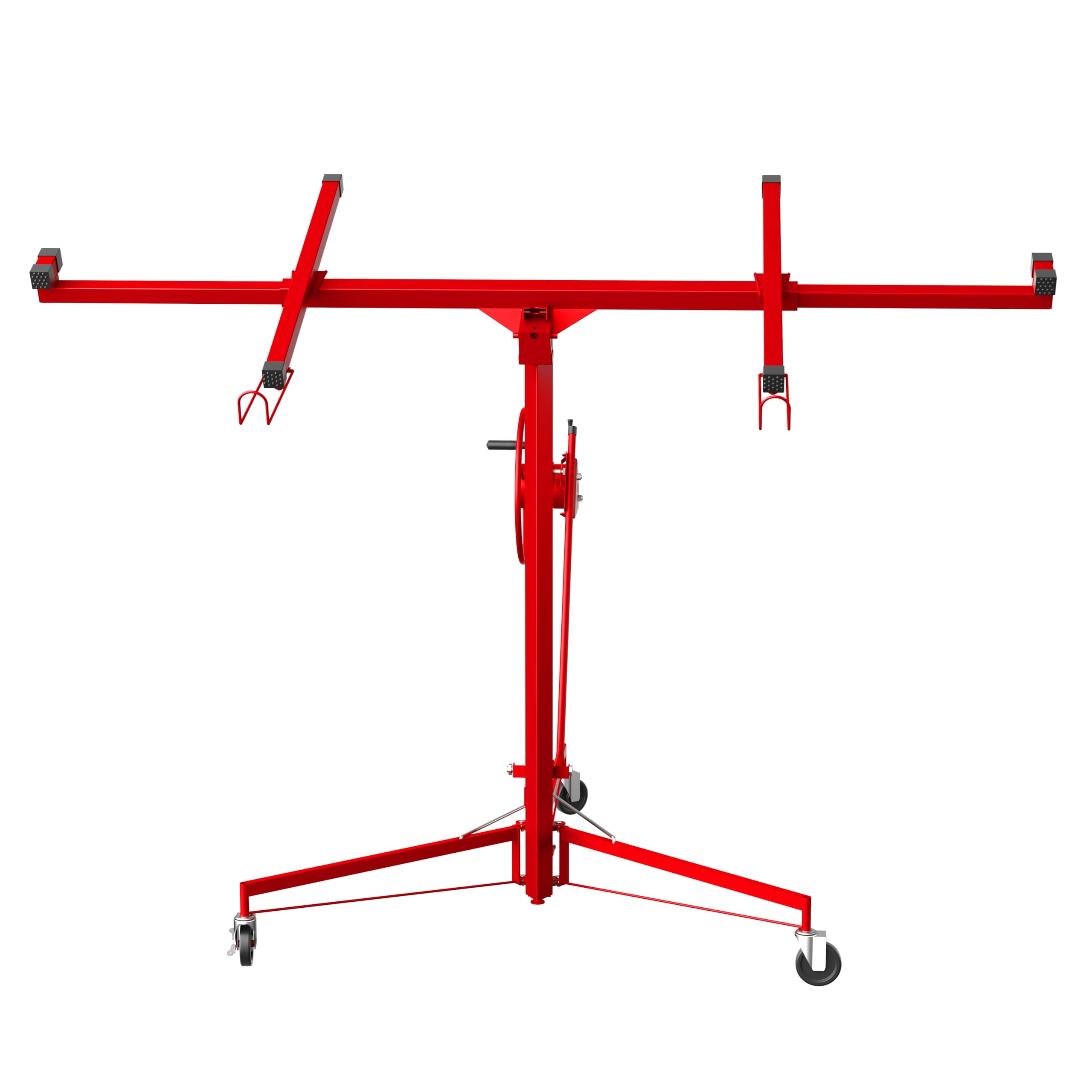TEENO Elevador Placas de Yeso Profesional, Plataforma Elevadora Pladur, Altura 140-325 cm, Carga 68 kg, Rojo