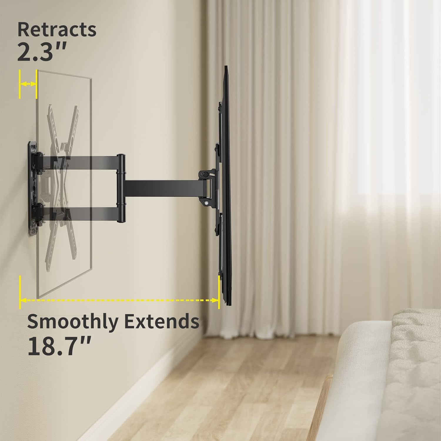 TV Mount Retracts and Extends