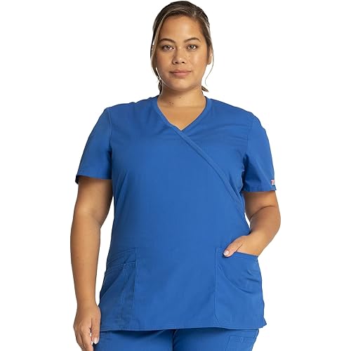 Workwear Originals Women Scrubs Top Mock Wrap WW650