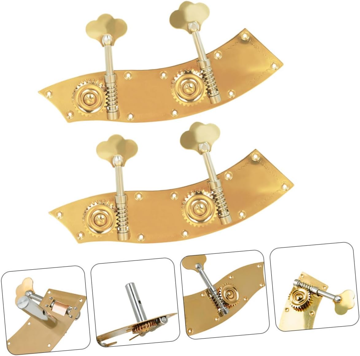 2pcs Double Bass Tuning Pegs Sturdy Tuning Pegs for Easy String Golden Replacement for Double Bass Accessories