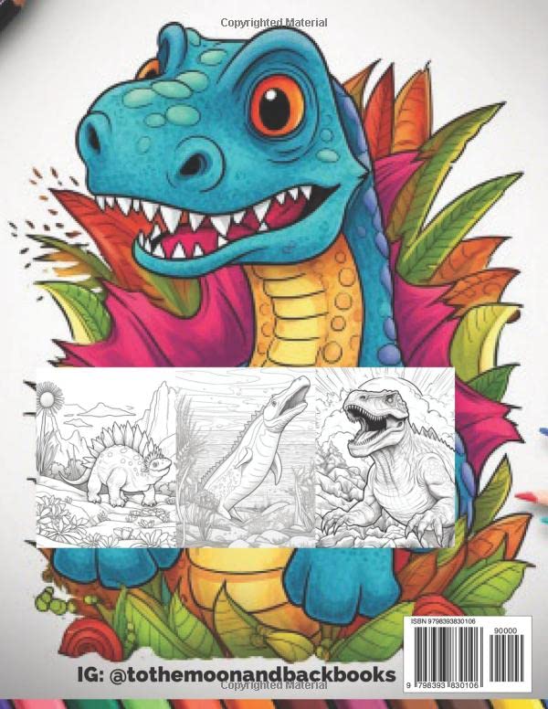 Jurassic Art Journey: Top-Rated Dinosaur Coloring Book for Children Ages 6-12 image 3