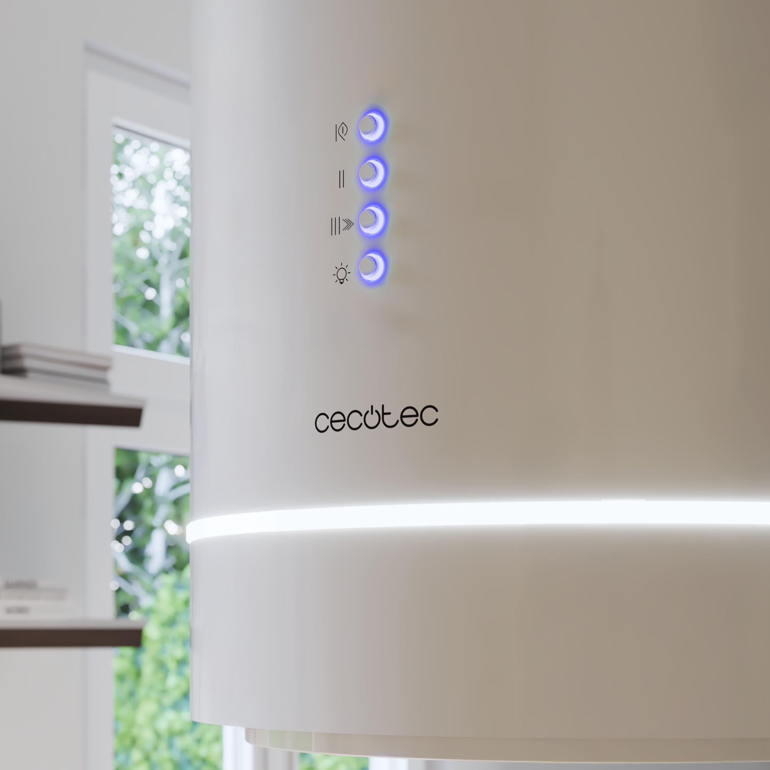 Cecotec Bolero Flux Cre 448000 Insel-Dunstabzugshaube 44 cm Weiß 800 m³/h 210 W A++