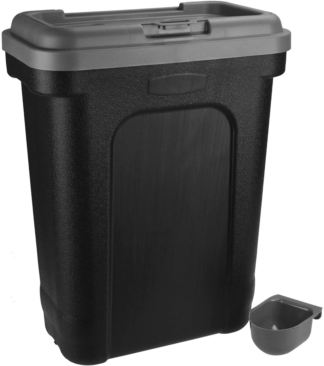 Albert Austin Pet Food Storage Containers with Scoop, Perfect for Dog Treats, Dog Food, Kitten Food, Bird Seed, Great Kitchen Storage & Organisation and Home Accessories (Grey)