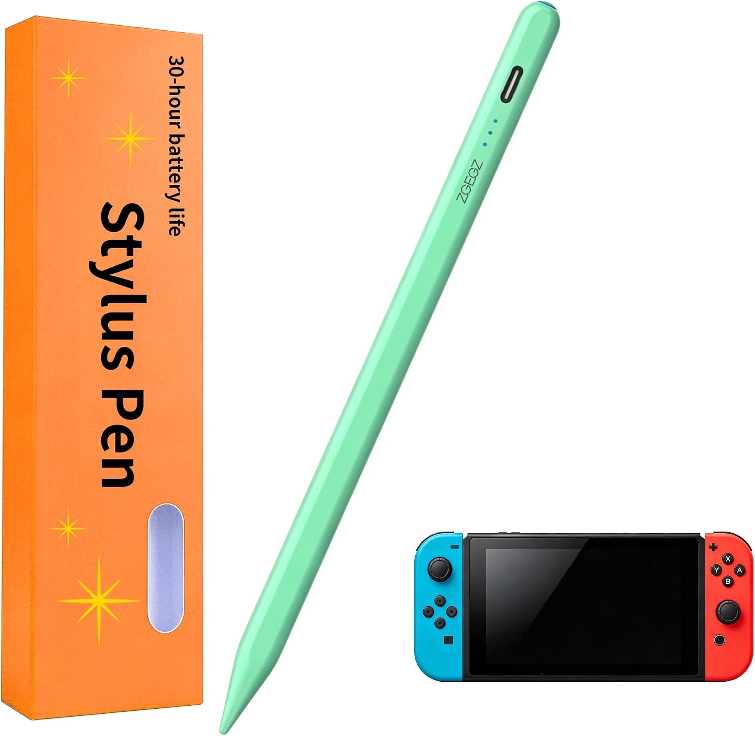 Stylus Pen Compatible with Nintendo Switch 1/2/OLED,30H Life Green