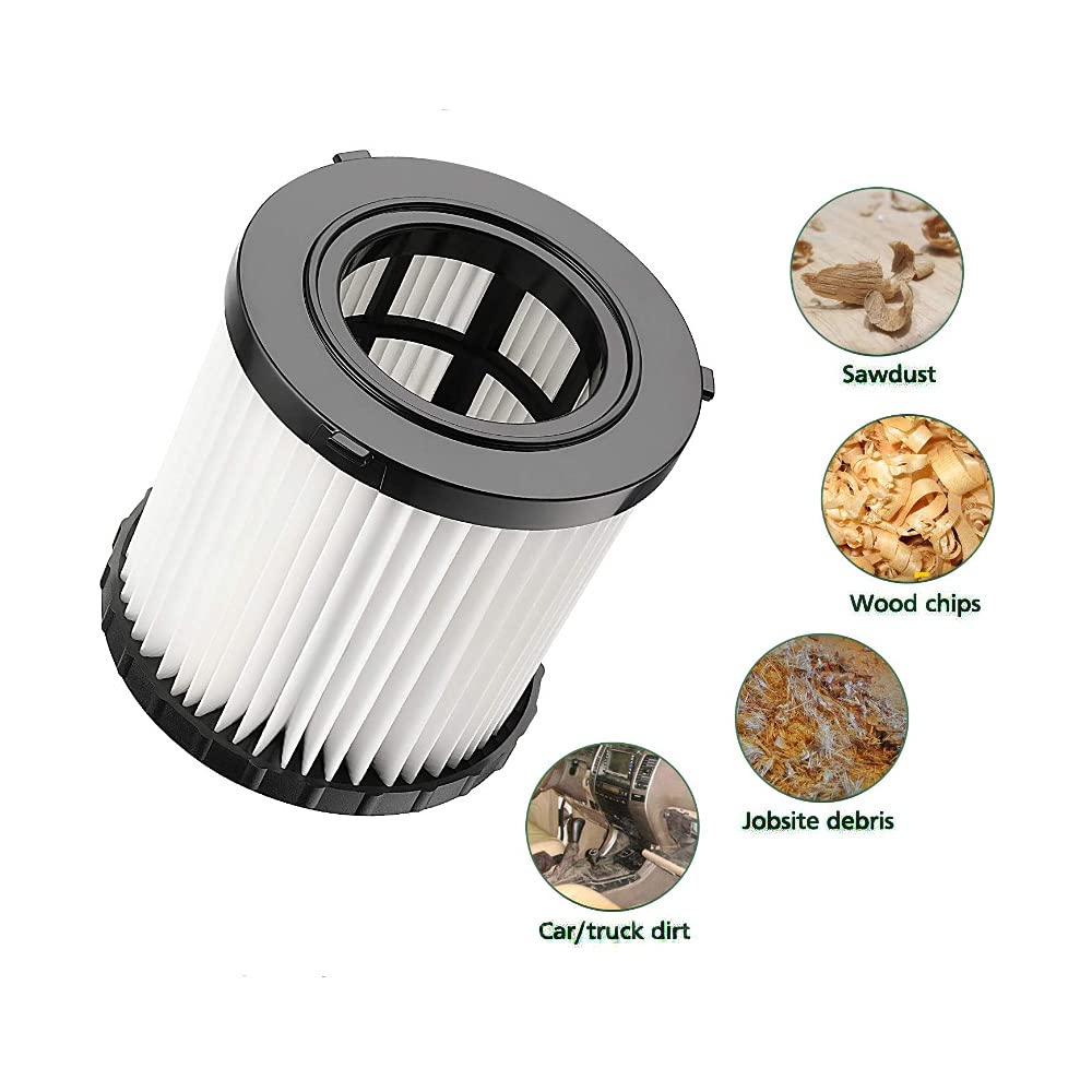 Filtro de cartucho de repuesto compatible con DeWalt DCV5801H para DeWalt DCV580 & DCV581H Aspiradora en seco y húmedo