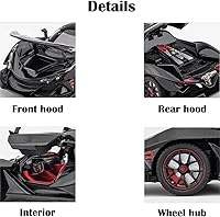 Vista 3 de Vehículos coleccionables de aleación negra IE 1/24 de juguete con luces y sonidos