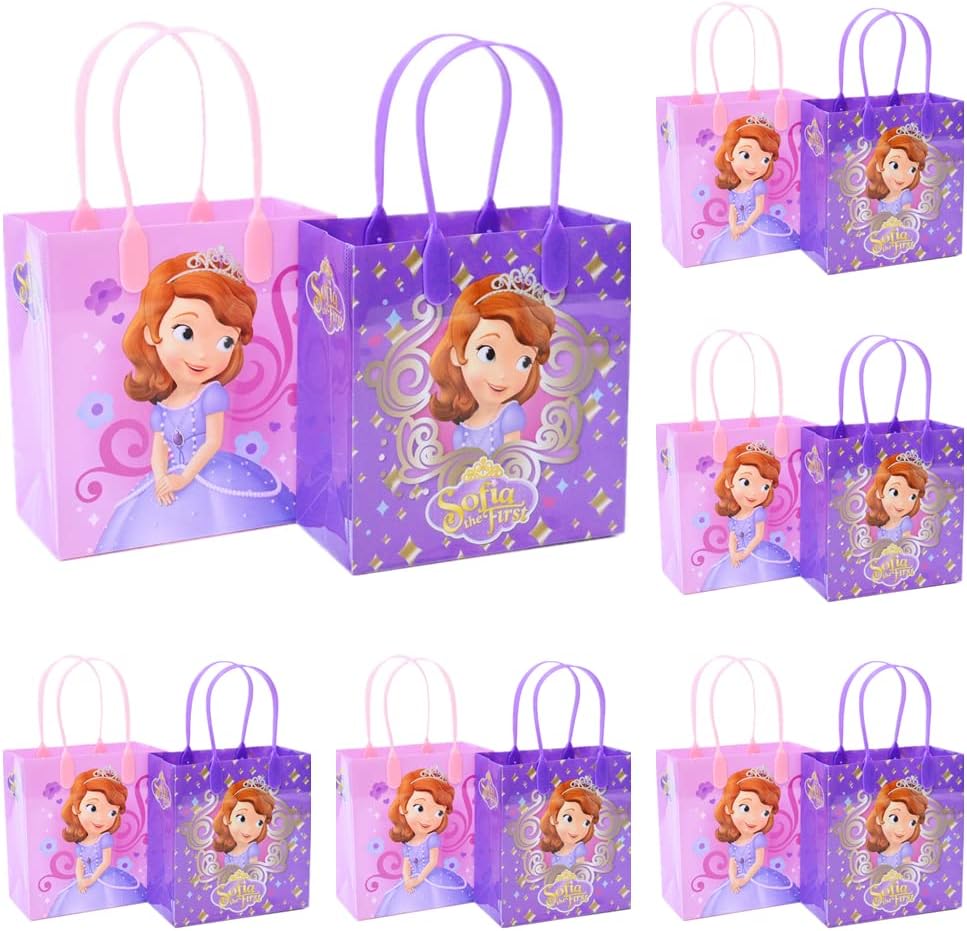 TESTEL 12pc Disney Sofia the First Goodie Bags Party Favor Bags Gift Bags