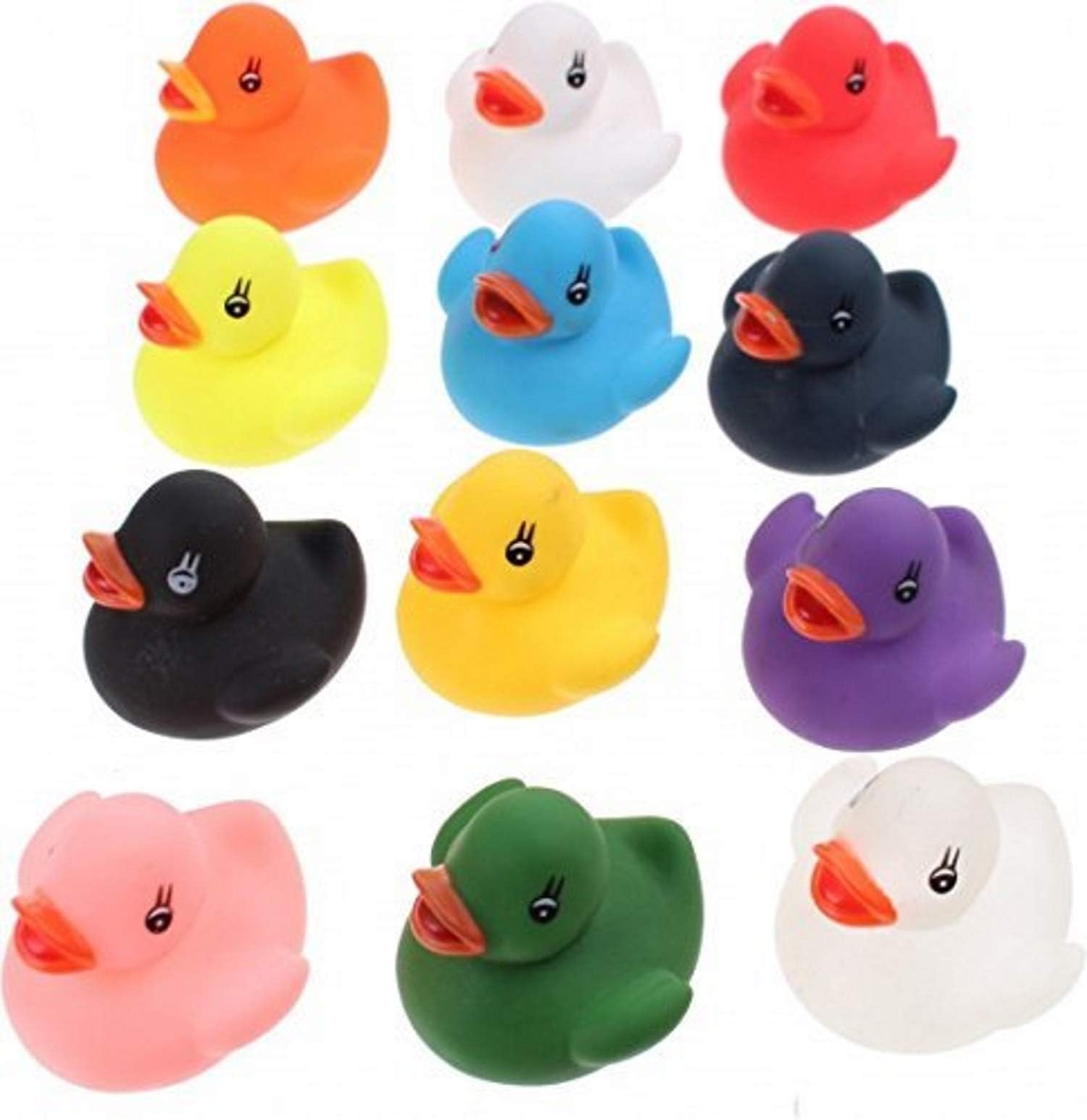 UMKYTOYS 12 Colourful Bath Ducks
