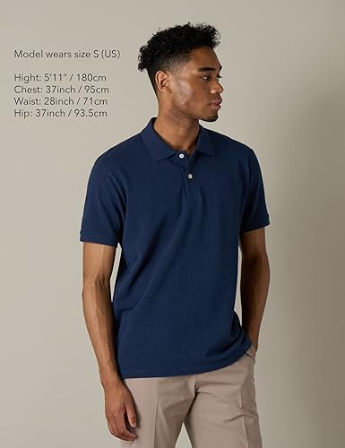 Vista 3 de LAPASA Polo para hombre de algodón piqué clásico y activo camiseta de manga corta absorbe la humedad Golf Tenis ligero M19M131