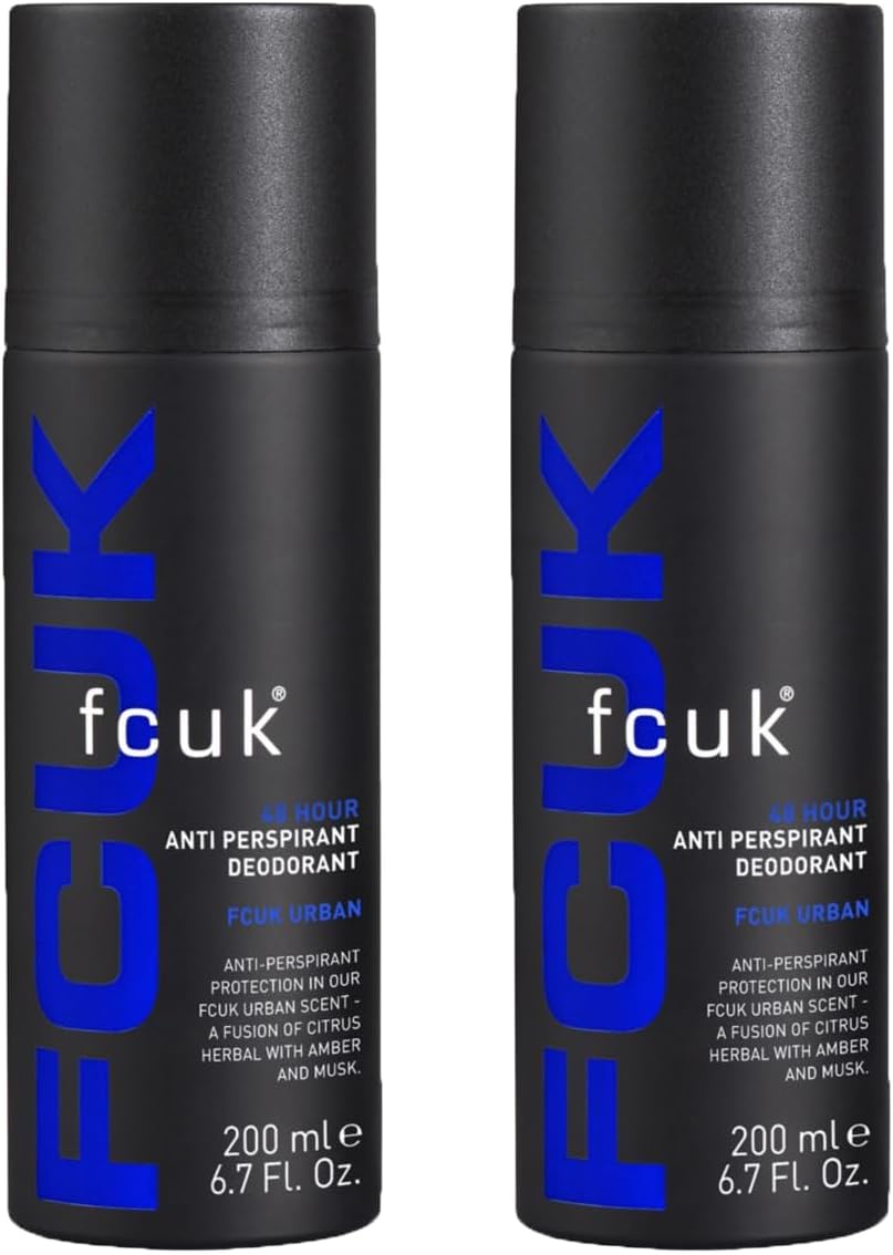 Fcuk Urban AntiPerspirant Deodorant 200ml Pack 2 Amazon.co.uk Beauty