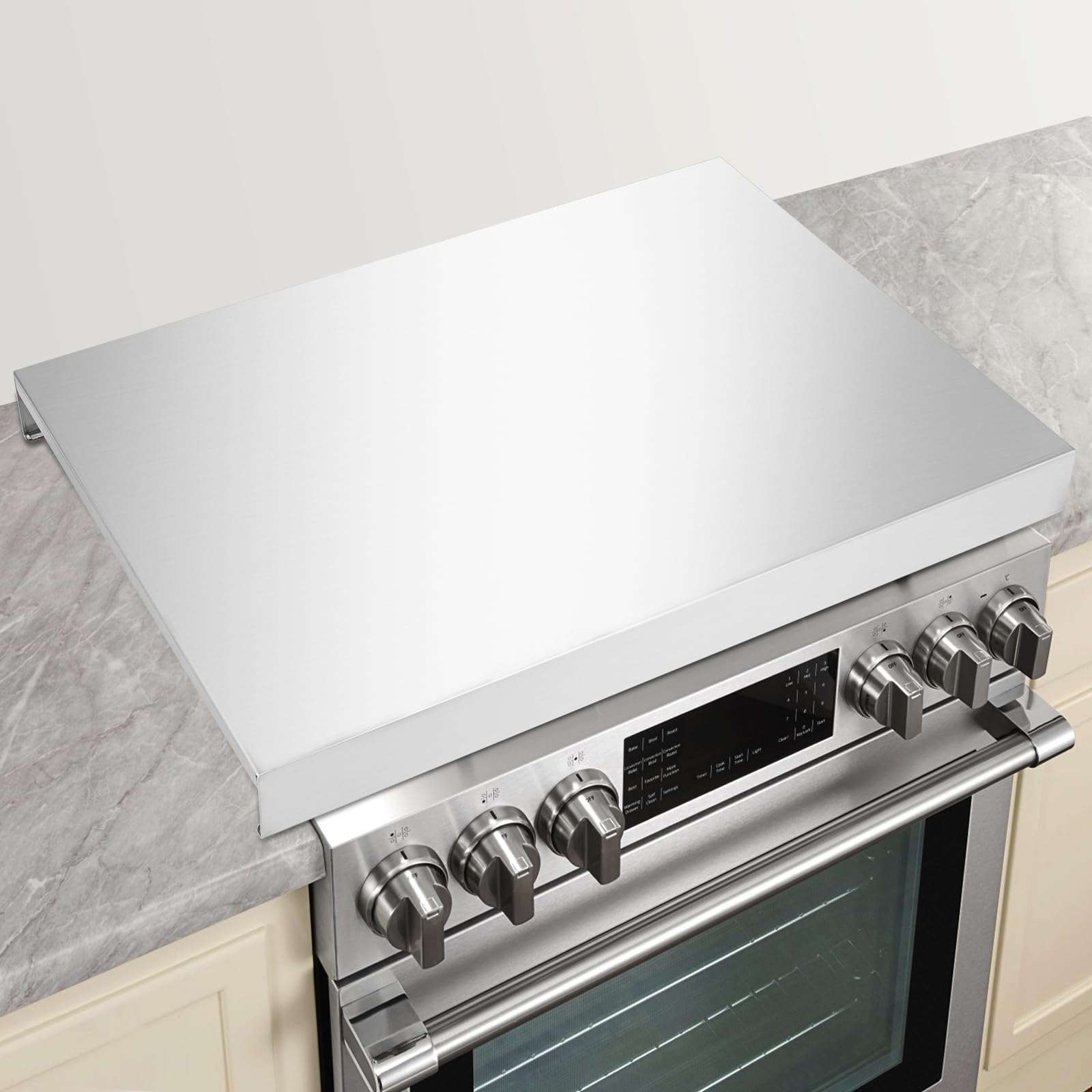 YUCHENGTECH Stainless Steel Stove Top Cover Large Gas Hob Cover Gas Stove Bracket (L 30" x W 22" x H 2.75") for Gas and Electric Stove Range Expanding Kitchen Space