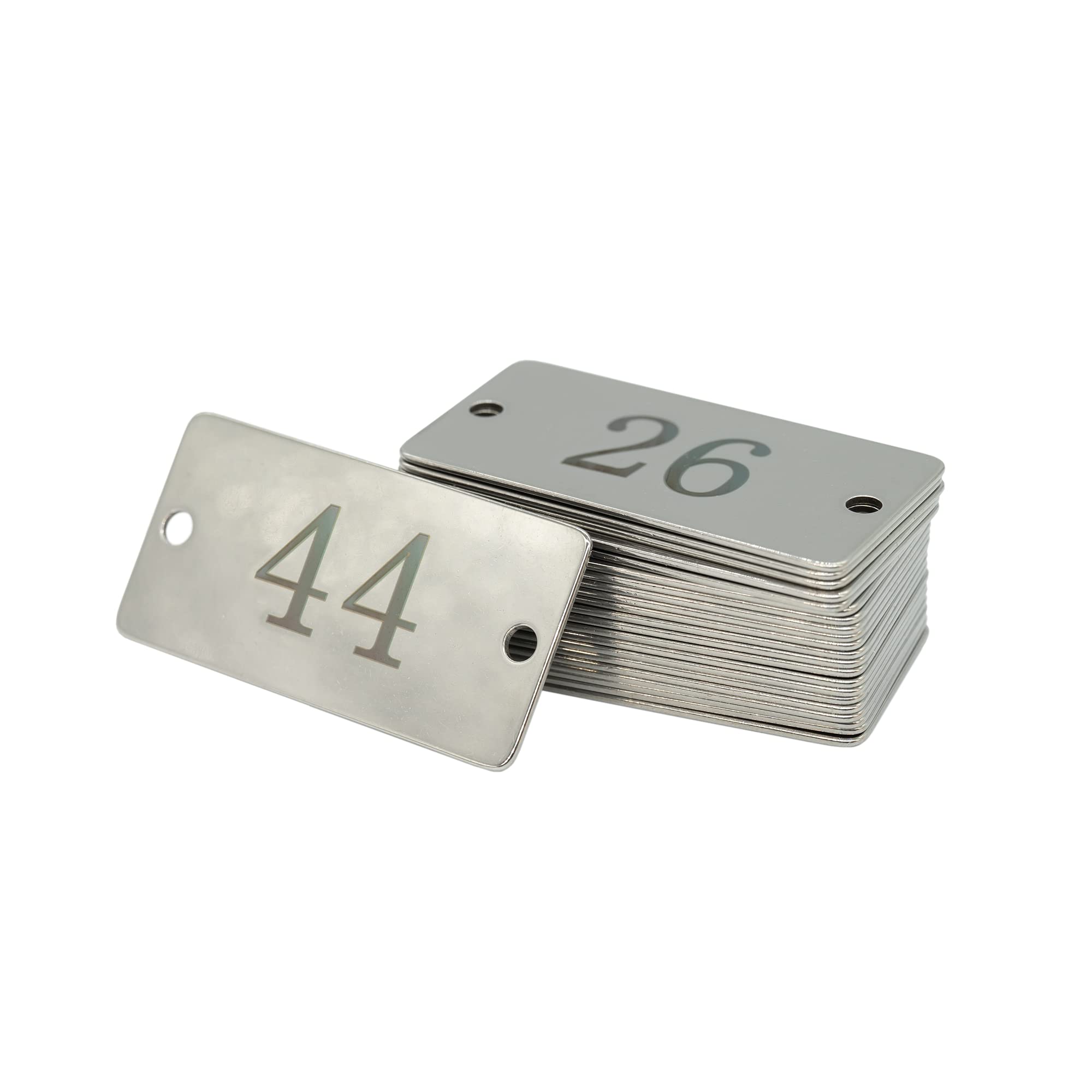 Snapklik.com : StayMax Stainless Steel Rectangle Numbered Tags