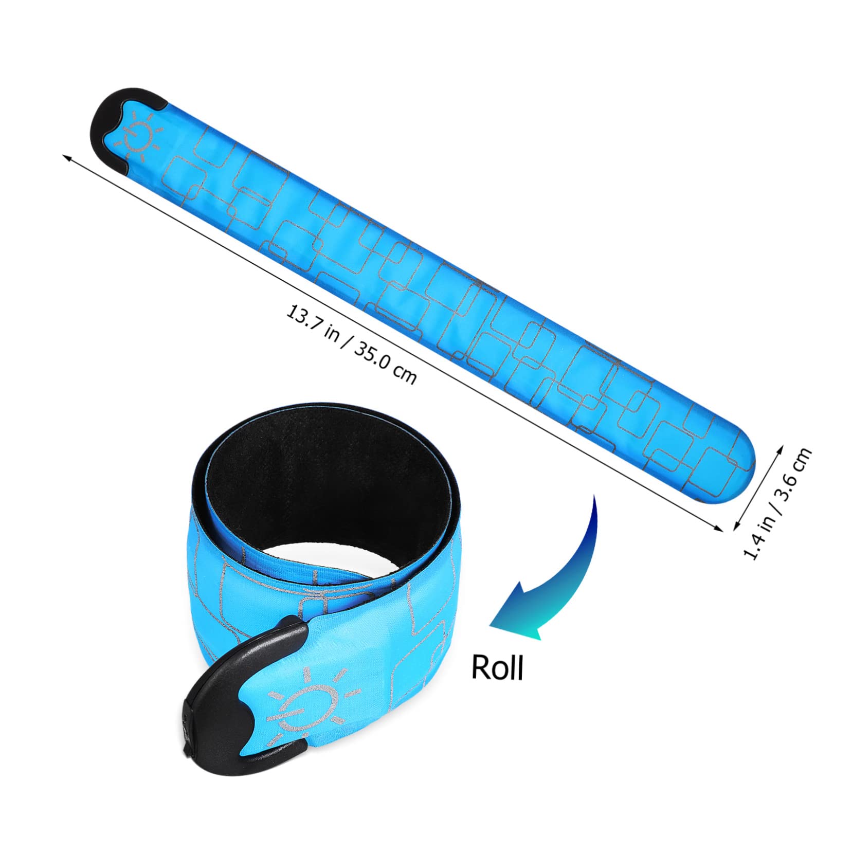 HANABASS 4 Pièces Bracelets LED Réfléchissants Rechargeables Lot de Armbands pour Course Cyclisme Activités Nocturnes Verts