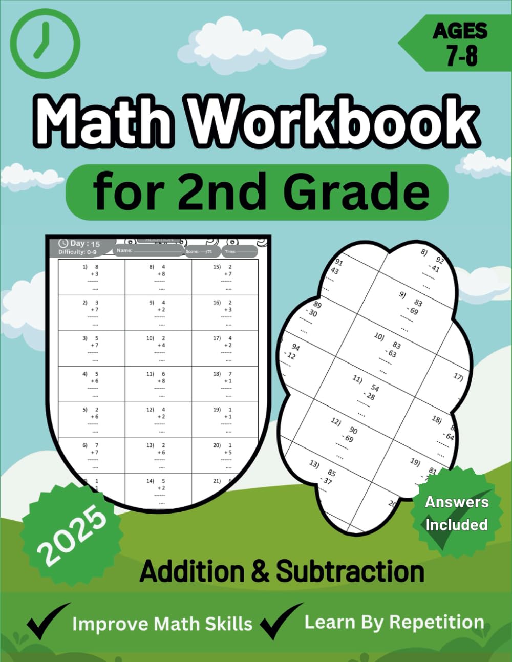 Math Workbook for 2nd Grade: +1700 Problems For Practice, Grades 2, Math Drills