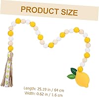 Vista 9 de ABOOFAN Abalorio de madera colgante decoración borla cuentas cadena colgante colgante pared hogar dic