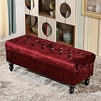 Amazon｜オットマン プレミアム 結晶 ボタン ベルベット 布 張り