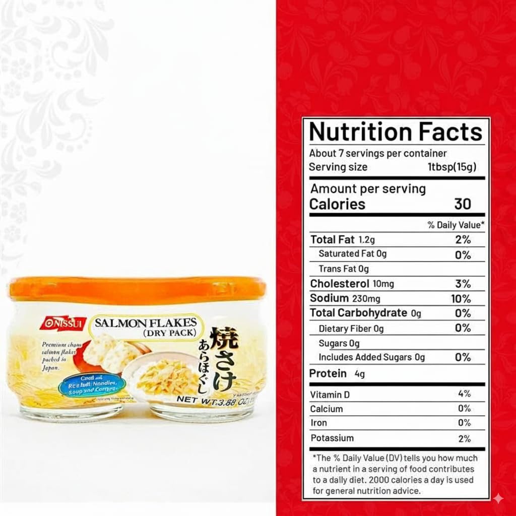 Nissui Salmon Flakes(Dry Pack) 3.88 oz