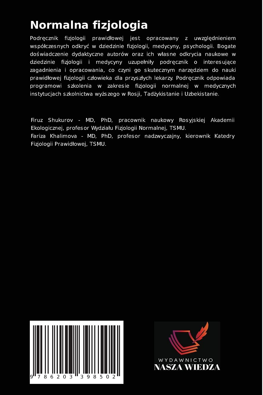 Normalna fizjologia: Podr¿cznik dla studentów medycyny