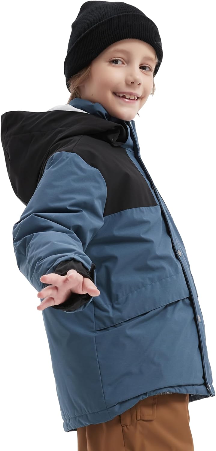 North Peak Kids Ski Jacket Waterproof Insulated Winter Snow Coat for Skiing Snowboarding Outdoor Girls Boys Jacket - Image 3