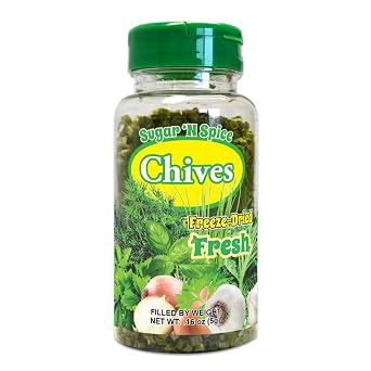 Sugar N Spice Premium Freeze-Dried Herbs & Spices, Strong Aroma and Fresh Flavor Chives, 0.16 Ounce Pack of 1