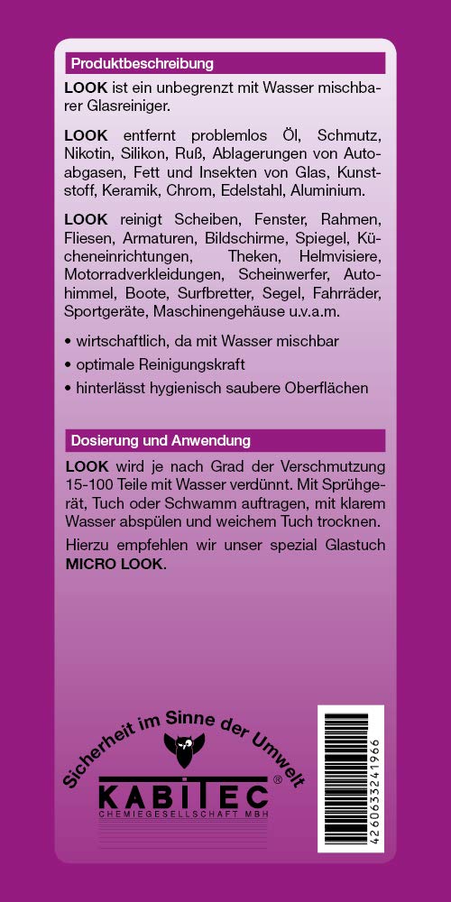 LOOK Glasreiniger-Konzentrat, streifenfrei brillanter Glanz, Fensterreiniger, Universalreiniger, Oberflächenreiniger │ 5 Liter Kanister