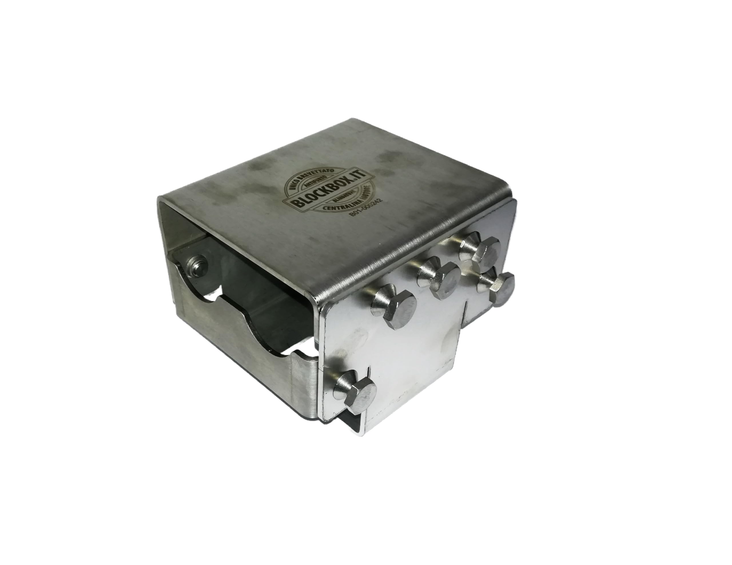 Blindatura corazzata per centralina Motore - Modello B01 2,5 millimetri rinforzato - Protezione Auto - Block Box Antifurto (Specifico per FIAT con centraline sulla testata)