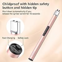 Vista 2 de REIDEA Lighter S4 Pro - Cerradura de seguridad eléctrica recargable por USB con indicador de batería LED, sin llama, resistente al viento, Paquete