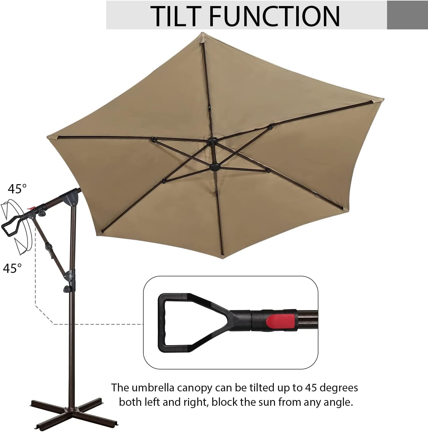 Buy AWQM 10 ft Cantilever Umbrella,Outdoor Aluminum Offset Patio