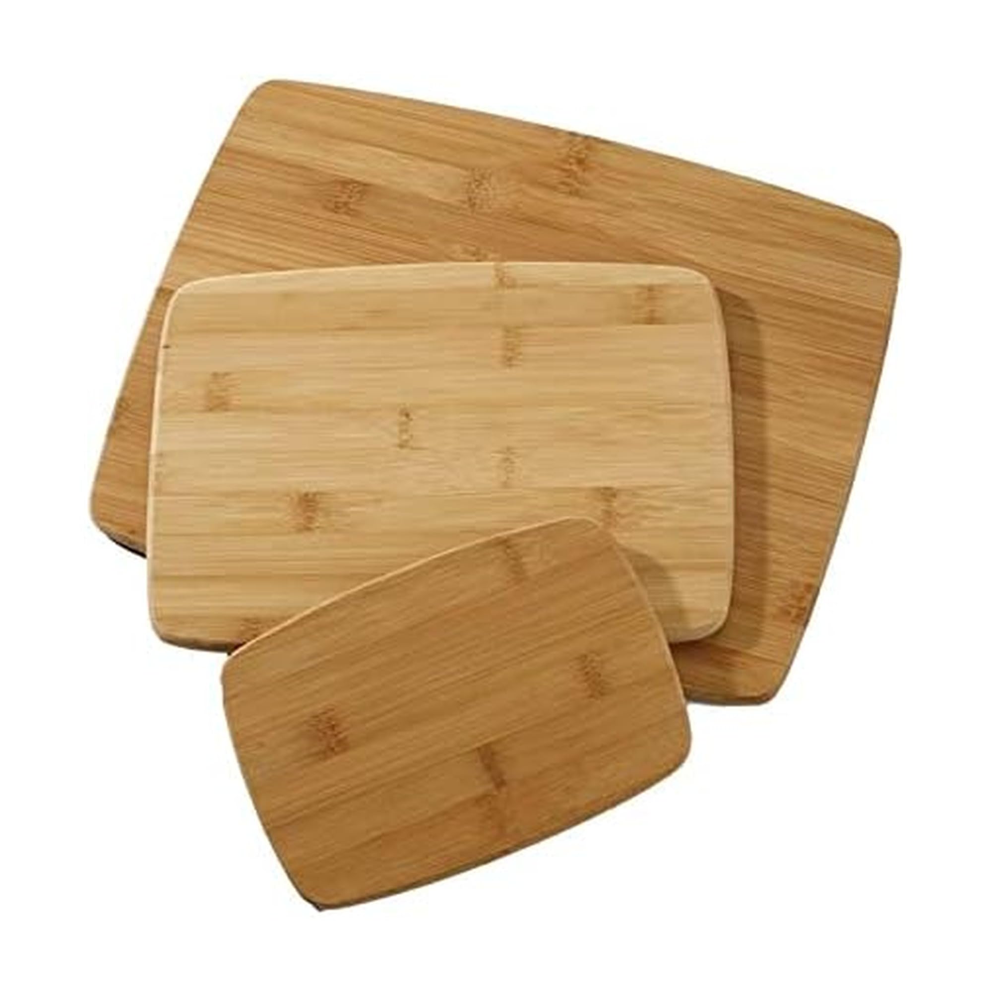 Farberware Classic 3-Piece Bamboo Cutting Board and Serving Set, Assorted Sizes Set of 3 Gold 5070344