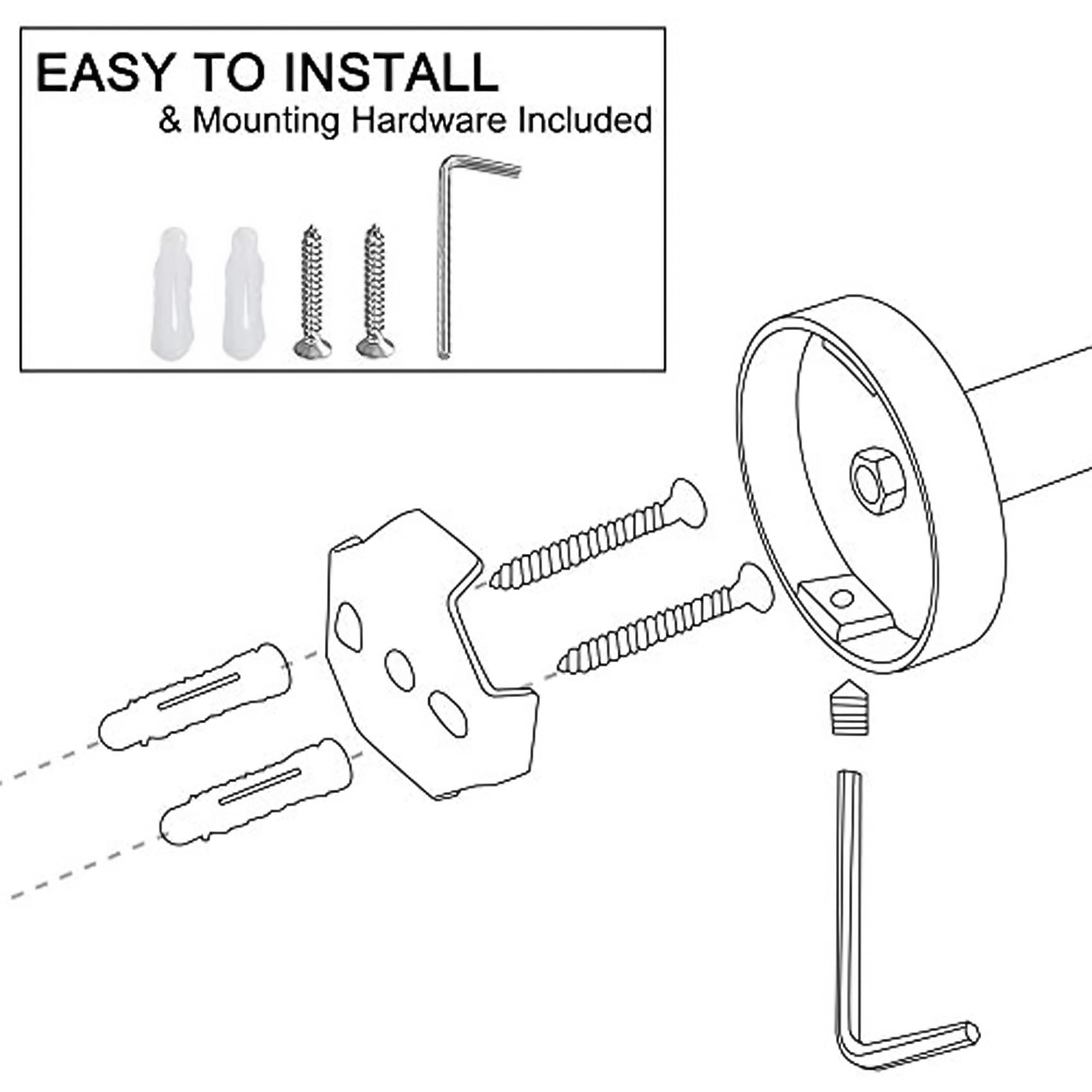 Set di accessori da bagno, in acciaio inox dorato, 4 pezzi, include barre per asciugamani, porta asciugamani di carta e 2 ganci per accappatoio
